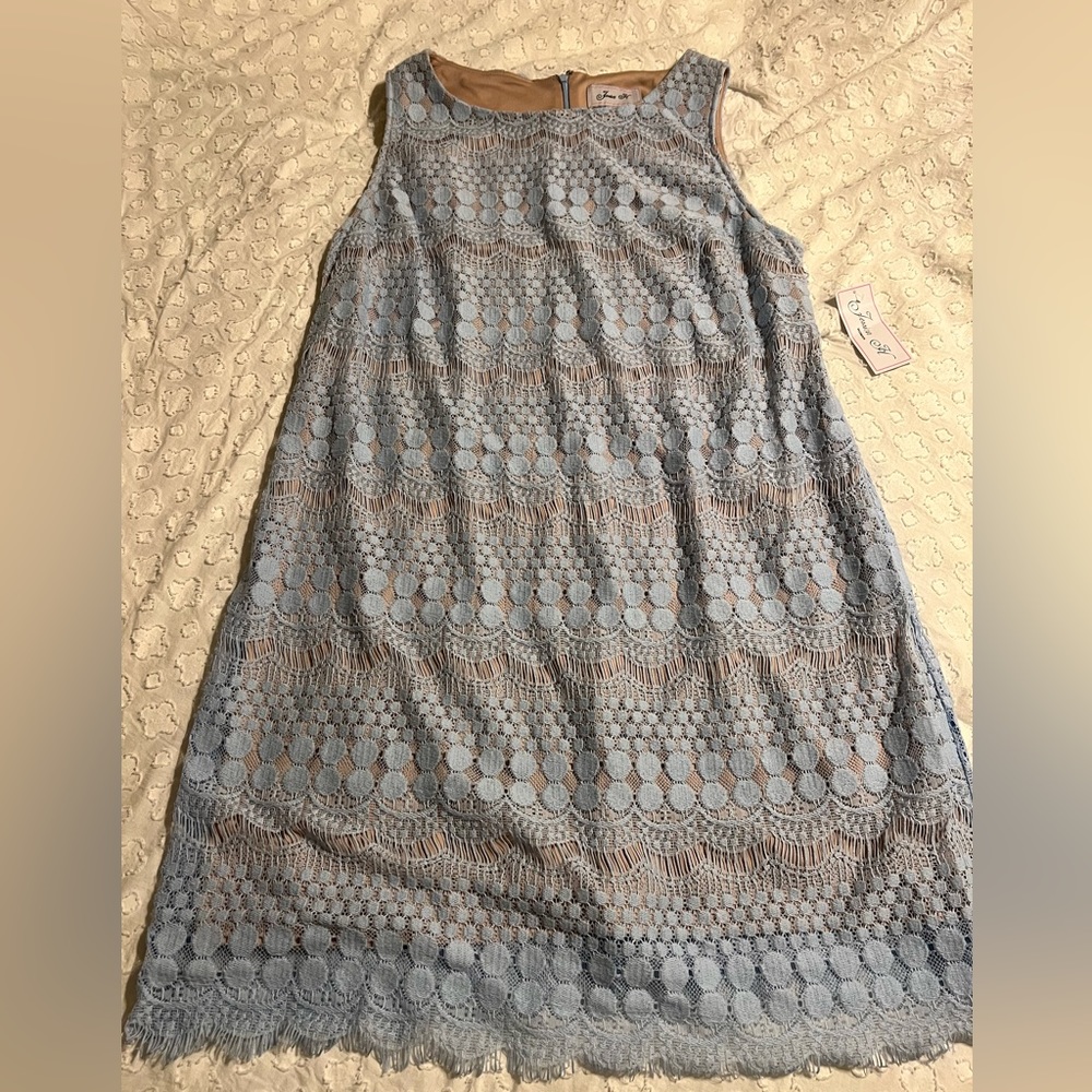 Jessica Howard blue lace dress. New with tags. Size 14